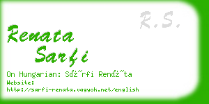 renata sarfi business card